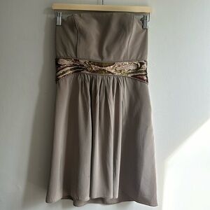 TIBI silk and sequin strapless cocktail dress women’s US6